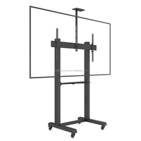 Support de télévision mobile à écran unique robuste 75 pouces 85 pouces 95 pouces chariot de télévision VESA 1000x600mm