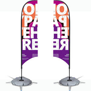 Bán Buôn Tùy Chỉnh Quảng Cáo Khuyến Mại Lông Biểu Ngữ Cờ Tùy Chỉnh Quảng Cáo Bãi Biển Lông Teardrop Cờ - Product Image 2