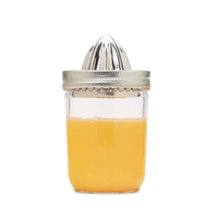 Presse-agrumes manuel en acier inoxydable avec couvercle à jus de 86mm bouchon à vis en métal pour bocaux Mason à large ouverture