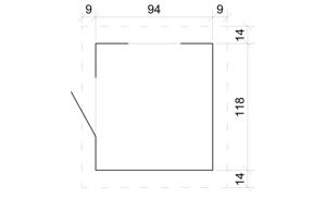 Timberela บ้านเด็กเล่นกลางแจ้ง M516-1 1.1ม. บ้านเด็กเล่นสวนพร้อมแผ่นไม้2-TIMBELA 19มม. H143 x 112x146ซม.