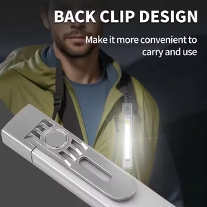 Mini puntero LED recargable, bolígrafo con Zoom, linterna con lámpara de advertencia roja de emergencia, función de Clip de escala magnética - Product Image 6