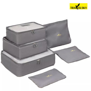 Travelsky Six-Piece Clothing Organizer Set Large Capacity Durable <b>Portable</b> Water Resistant Storage Bags for Travel <b>Wardrobe</b> - Product Image 5