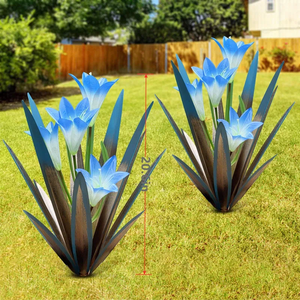 Ornement de plante <span class=keywords><strong>d</strong></span>'<span class=keywords><strong>agave</strong></span> en métal peint à la main pour la <span class=keywords><strong>d</strong></span>écoration intérieure Art de jardin et sculpture de pelouse - Product Image 5