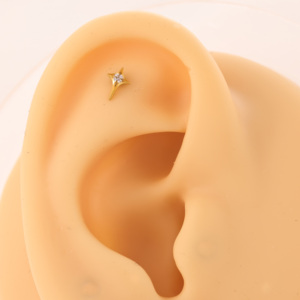 VORA ASTM F136 Titane Fleur Labret à filetage interne, grappe de marguerites, bijou de piercing pour cartilage d'oreille, hélix, tragus, conque - Product Image 3