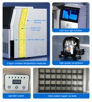 Máquina de Hielo Compacta de Acero Inoxidable BLG de 150 kg, Máquina de Cubitos de Hielo Comercial Totalmente Automática de Gran Capacidad para Restaurante