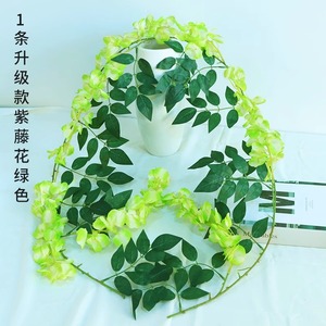 Guirnaldas de Flores Artificiales de Glicinia Colgantes de 100cm-200cm, Decoración para Bodas al Aire Libre, Planta de Seda con Follaje Verde - Product Image 4