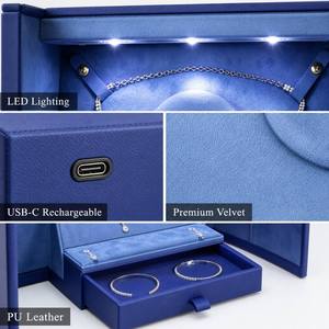 WEIMEI Luxury Wooden PU Leather Velvet Jewelry <b>Box</b> Rectangle Drawer Handle Custom Logo Wholesale Jewelry Display Storage <b>Box</b> - Product Image 2