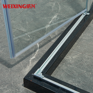 Puerta <span class=keywords><strong>de</strong></span> ducha <span class=keywords><strong>de</strong></span> aluminio para baño <span class=keywords><strong>de</strong></span> alta calidad, pantalla <span class=keywords><strong>de</strong></span> ducha <span class=keywords><strong>de</strong></span> pivote cuadrado <span class=keywords><strong>de</strong></span> <span class=keywords><strong>vidrio</strong></span> templado sin marco - Product Image 5