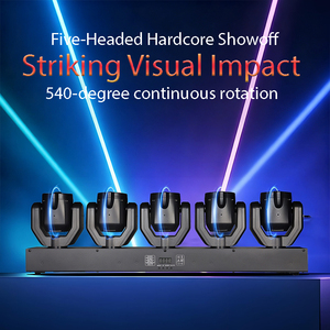 Barra de Luces Móviles Profesional de 5 Cabezas, 180W, Luces Beam, 5x30W LED RGBW, Láser, <span class=keywords><strong>DMX512</strong></span>, Modo Maestro-Esclavo para Eventos - Product Image 2