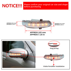 A2038201521 Clignotants pour Mercedes-Benz <span class=keywords><strong>W203</strong></span> C200 C230 C240 C280 C300 C320 C350 C32 C36 <span class=keywords><strong>C55</strong></span> AMG Clignotants rétroviseurs - Product Image 5
