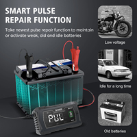 Chargeur de batterie de voiture électrique HTRC10A 12V/24V QC4.0+ Charge rapide 2 ports USB Matériel ABS/PC Sortie 100W Protection contre les surintensités