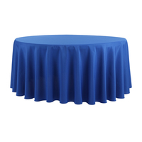 Nappe ronde en polyester 100 % tissé, teinte unie, de haute qualité, 132 fils, pour mariages et réceptions, vente en gros