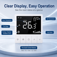 Nuevo Ventilador de Techo Inteligente con Pantalla Táctil Programable WIFI, Ahorro de Energía, Aire Acondicionado Central para Habitaciones