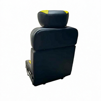 Siège passager simple en cuir de luxe jaune et noir, convertible en lit, compatible Sprinter, avec rabattement réversible, direct usine