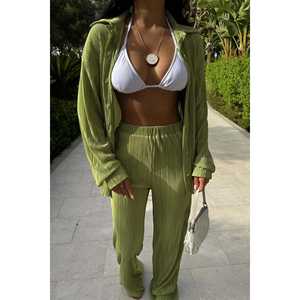 Conjuntos de Traje para Mujer Color Verde Oliva Wilma, Atuendo Elegante para Equipo - Product Image 4