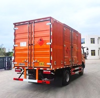 Camión Dongfeng I Suzu Tipo Van para Transporte de Mercancías Peligrosas, para Entrega de Sólidos/Líquidos Inflamables