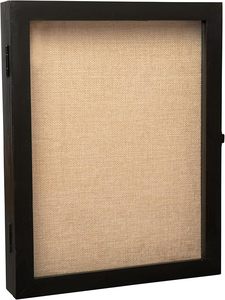 Caja de sombra de madera de tamaños personalizados en blanco y negro <span class=keywords><strong>3D</strong></span> con espaciador de plexiglás - Product Image 2