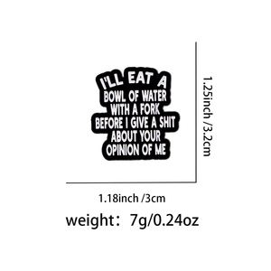 En gros, Broche en métal émaillée, style mode, avec citations et mots inspirants de dessins animés, lettres anglaises créatives, accessoire pour vêtements - Product Image 5