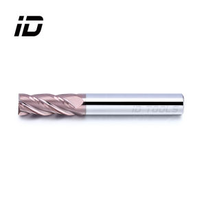 Wholesale OEM/ODM 4 Flutes Tungsten Carbide Endmill Corner Radius Unequal Spiral Unbalanced 45 Helix HRC55 AlTin Coated - Product Image 3