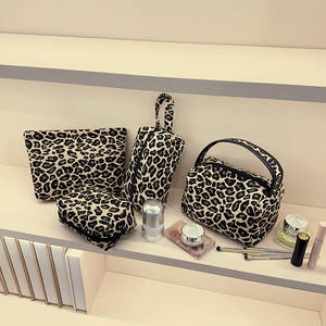 Fashion Leopard Print Large Capacity Makeup Bag 3 Pieces Set <b>Travel</b> Portable Toiletry Multi Function Storage <b>Pouch</b> - Product Image 1
