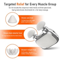 Masseur corporel vibrant à double tête, rechargeable par USB, moteur sans balais, mini pistolet de massage pour les muscles profonds