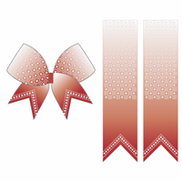 Personnalisé Cristal Rouge Cristal Hot Fix Chaleur Strass Transfert Bling Applique Prêt à Presser pour Cheer Bow Strip Danse Cheveux Noeud Papillon