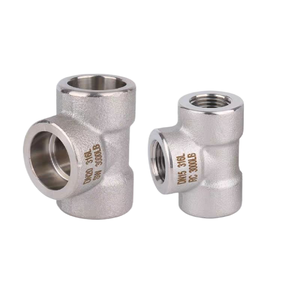 Conector en T de Acero Inoxidable 304/316 de Alta Presión, 3/4'', ASTM, Diámetro Igual, Rosca Interna, Marca HENGYANG, de Fábrica Original #   Forjado - Product Image 1