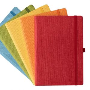 Wholesale PU Leather Hard Cover Elastic Band A5 Custom Diary <b>Journal</b> Notebook with Pen Holder 100 Sheets - Product Image 2