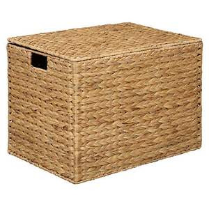 High Quality Handwoven <b>Water</b> <b>Hyacinth</b> <b>Storage</b> Trunk Best Price PC Material Decorative <b>Basket</b> Made in Vietnam - Product Image 5