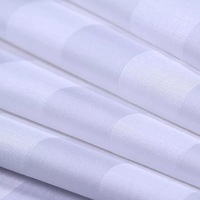Vente en gros d'usine, ensemble de housse de couette en satin rayé de 3 cm, 100% coton, luxueux, écologique, ensemble de literie d'hôtel certifié OEKO-TEX