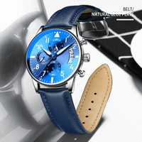Neue Kleine Drei-Zeiger Mode Business Herren Quarzuhr Edelstahl & Lederarmband Luxus Nummerierte Datum-Chronograph-Uhren