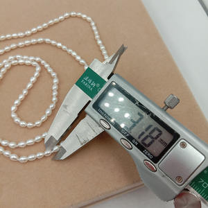 <span class=keywords><strong>Cordon</strong></span> de <span class=keywords><strong>lunettes</strong></span> pour <span class=keywords><strong>lunettes</strong></span> 75 cm, perle d'eau douce naturelle, en forme de grain de riz, mini cadeau pour femmes, 3-4mm, offre spéciale - Product Image 2
