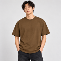 Kaos Vintage Oversized Heavyweight Acid Wash 100% Katun untuk Pakaian Kasual Unisex