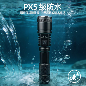 Lampe torche tactique LED rechargeable Nbjolite Zoom 2000 mAh avec 5 modes de gradation et réglage de la mise au point - Product Image 3