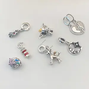 Wholesale New 925 Silver Silver Flying Elephant Charm For Pandora Mermaid Shell Gifts Love Pendant Girls
