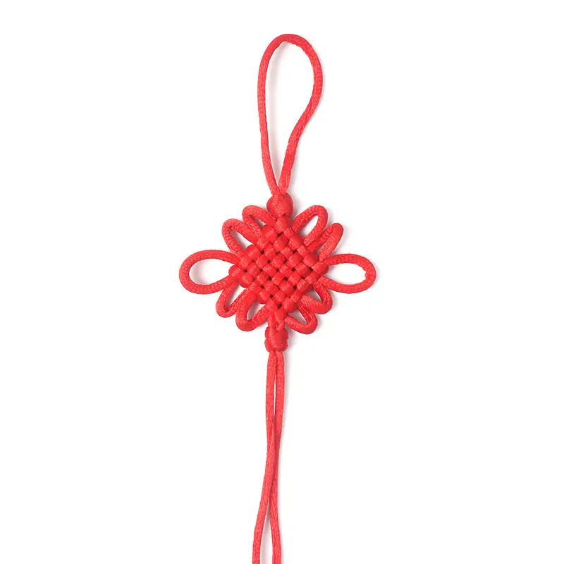 H782 Home Bedroom Decoration Mini Tassels Traditional Red Chinese Knot Tassel Handmade Silky Souvenir Tassels Chinese Knot