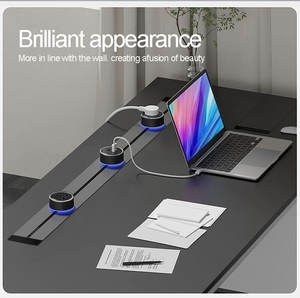 รางปลั๊กไฟฟ้าอเนกประสงค์สำหรับโต๊ะทำงาน VBQN ระบบรางไฟฟ้าพร้อมเต้ารับไฟฟ้า - Product Image 3