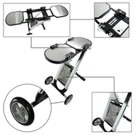 Chariot de Camping multifonctionnel, gril à gaz électrique pliable Portable pour l'extérieur