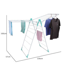 Usine fournissant Durable <span class=keywords><strong>extérieur</strong></span> tissu suspendu Airer sèche-serviettes étagère balcon <span class=keywords><strong>solide</strong></span> pliable vêtements <span class=keywords><strong>étendoir</strong></span> - Product Image 6