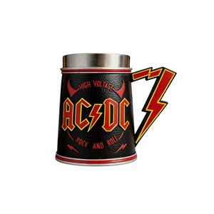 Tazza Anniversario Rock AC <span class=keywords><strong>Band</strong></span> 20oz in Resina e Acciaio Inossidabile, Tazza 3D Iconica <span class=keywords><strong>Metallica</strong></span> Rock and Roll DC - Product Image 4