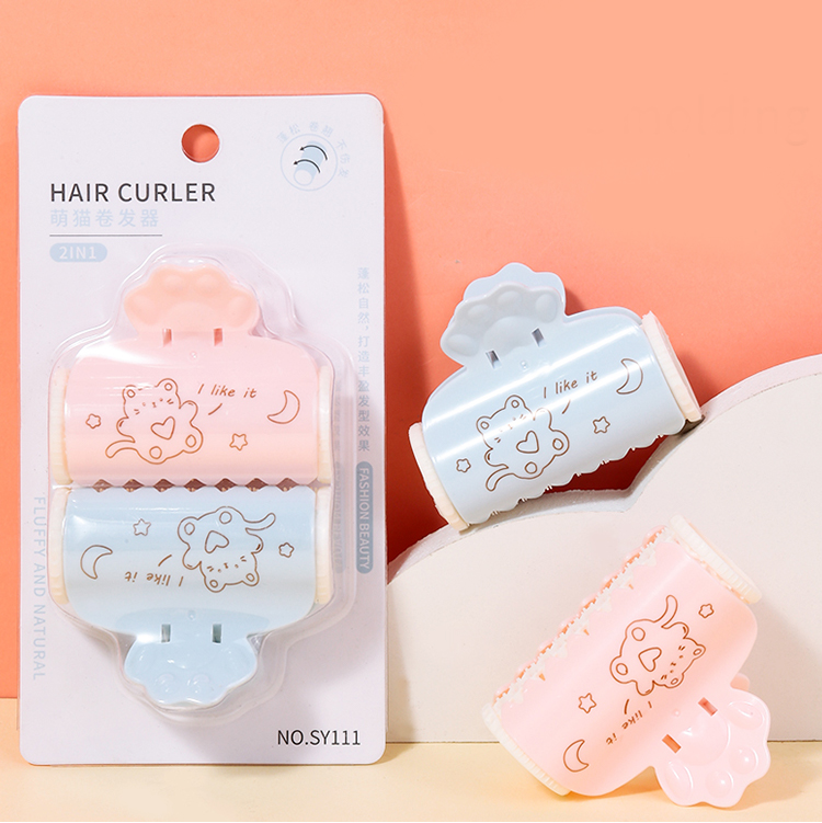LMLTOP 2pcs/set Self Grip Hair Roller Custom Logo Heatless DIY Waver Hair Curler Hair Roller Set Reusable Curler Tool SY111