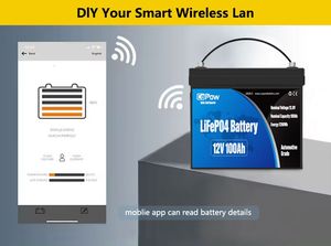 <b>12V</b> 100Ah Deep Cycle Lithium <b>Battery</b> with 6000 Cycles for Marine & Golf Trolley Applications - Product Image 4