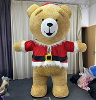 Costume de mascotte d'ours en peluche gonflable de Noël de carnaval de 2.6 mètres personnalisé Style anime en peluche unisexe pour les fêtes d'adultes