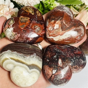 หินอาเกตสีแดงธรรมชาติจากเม็กซิโกรูปหัวใจ ขายส่ง สำหรับเครื่องประดับตกแต่งบ้าน วันครบรอบ วันวาเลนไทน์ วันแม่ วันคริสต์มาส - Product Image 3