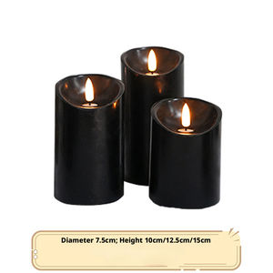 Vela Electrónica LED Serie Negra Mágica, Luz Decorativa <span class=keywords><strong>para</strong></span> Navidad, Halloween, Escritura, Bar, <span class=keywords><strong>Tres</strong></span> Tamaños: Grande, Mediano y Pequeño - Product Image 6