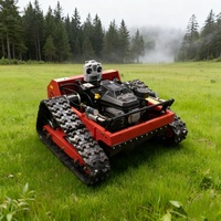 Robot de tonte intelligent industriel, agricole et forestier, télécommandé, 190cc, sur roues, autotracté, rotation à 360 degrés