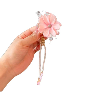Light Luxury Blue Pink Flower Shaped Hair Claw Clip Fashionable Temperamental Design Girl's Hair Claw Clip Wholesale Headwear - Product Image 6