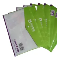 Folder File Saku Plastik A4 dengan Logo Cetak Warna-warni