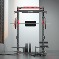 SNODE Commercial Smith Machine Tout-en-un Power Rack Crossover à câbles Équipement de musculation Station d'entraînement Squat et Banc de Musculation
