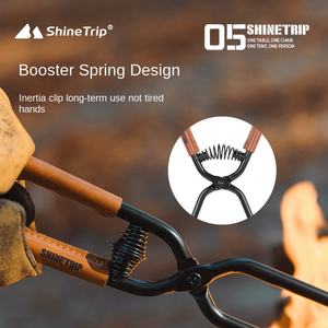 Shinetrip 05 Picnic Barbacoa Aislado Carbon Fire Clip Portable Carbon Steel Fire Tongs - Product Image 6